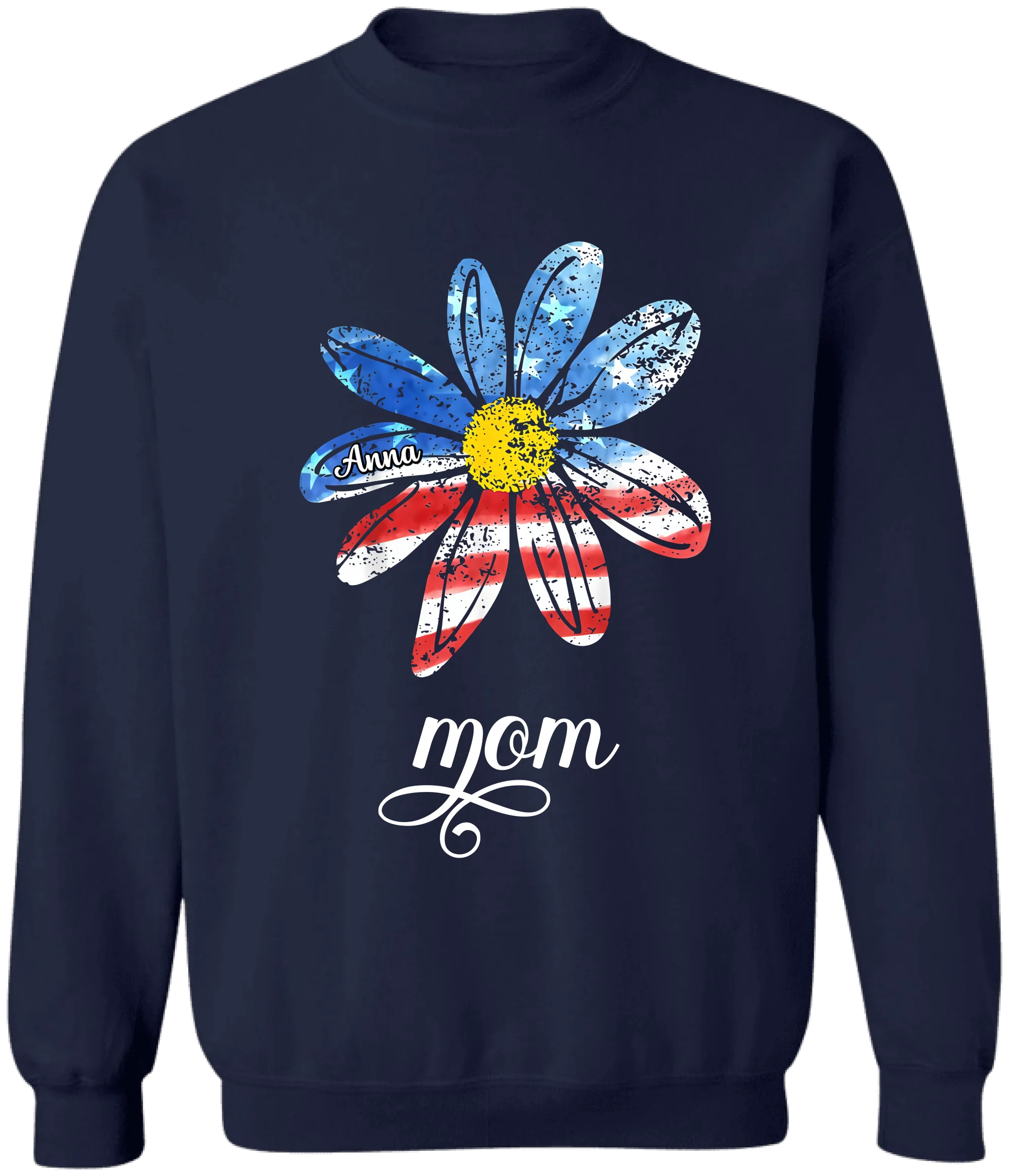 Mama 4th of July Daisy - Personalized T-Shirt, Independence Day shirt, Gift for Mom/Grandma/Wife