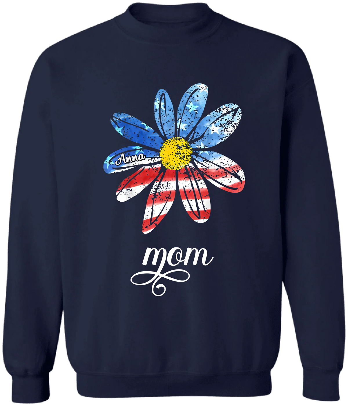 Mama 4th of July Daisy - Personalized T-Shirt, Independence Day shirt, Gift for Mom/Grandma/Wife