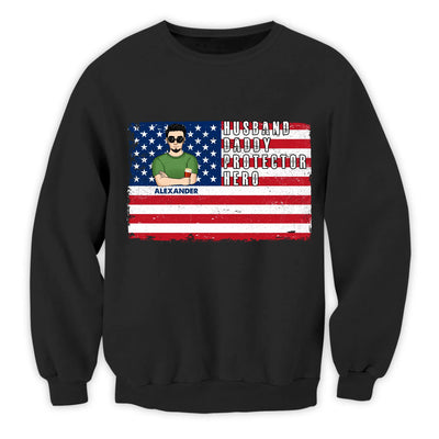 Dad USA Patriotic Flag - Personalized T-Shirt, 4th Of July Shirt, Patriotic Shirt