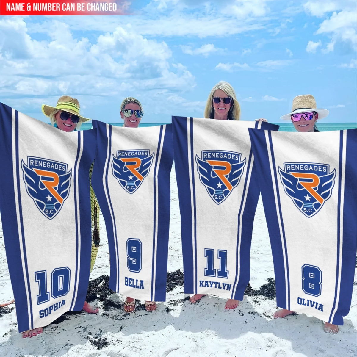 Softball Team Logo - Personalized Beach Towel, Gift For Softball Lover