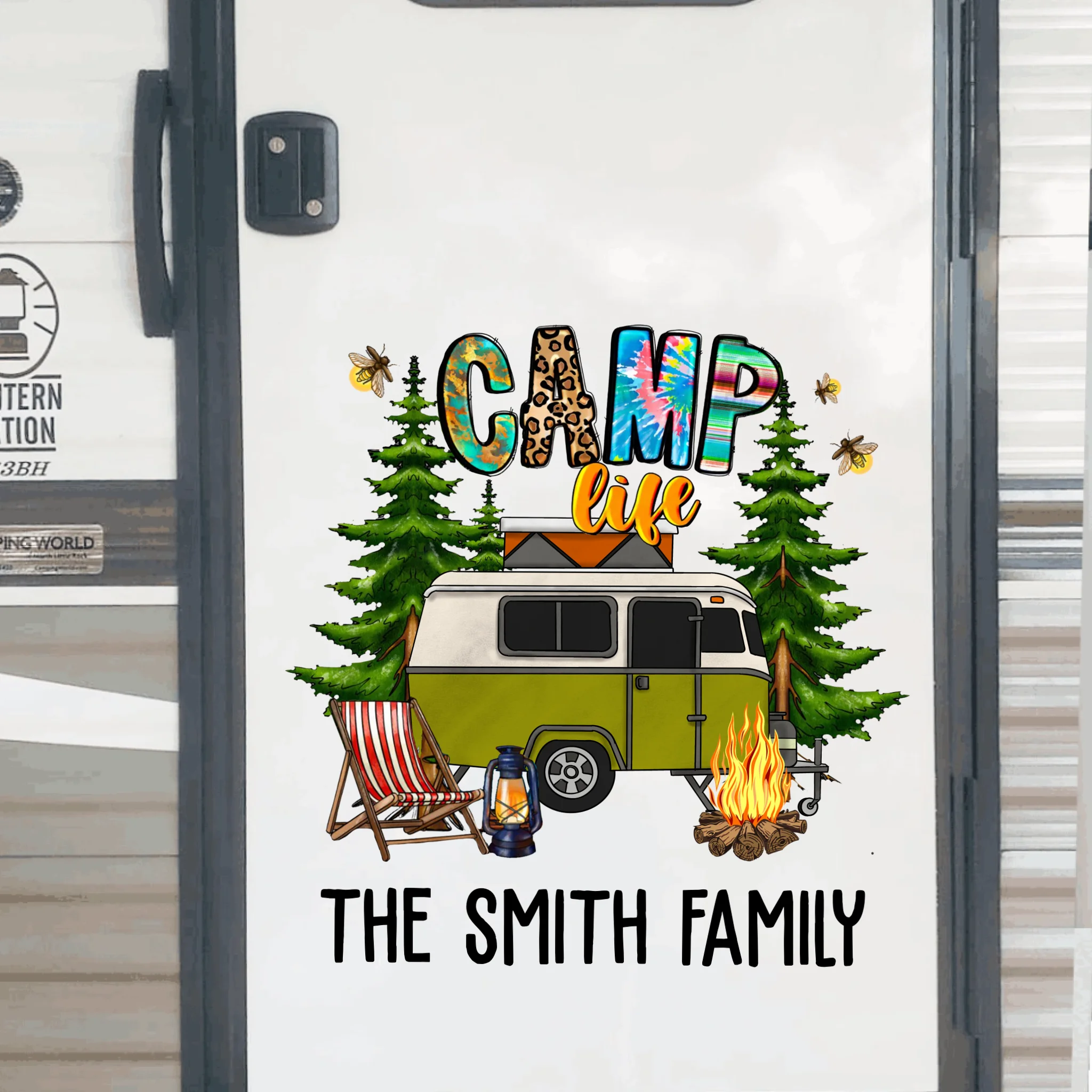 Camping Camp Life - Personalized Decal, Camping Gift, Camping Decal