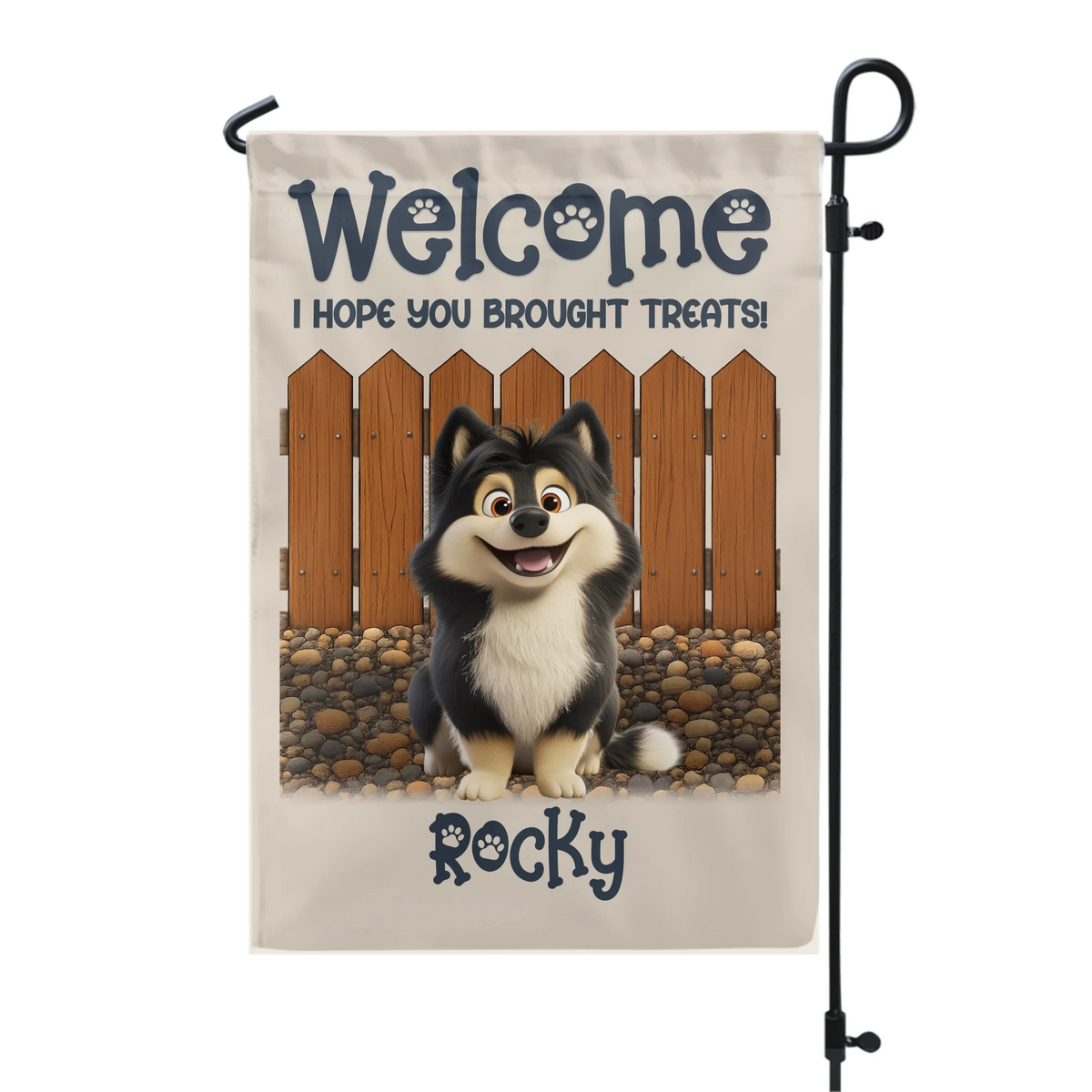 We Hope You Brought Treats - Personalized Garden Flag, Funny Gift for Dog Lovers