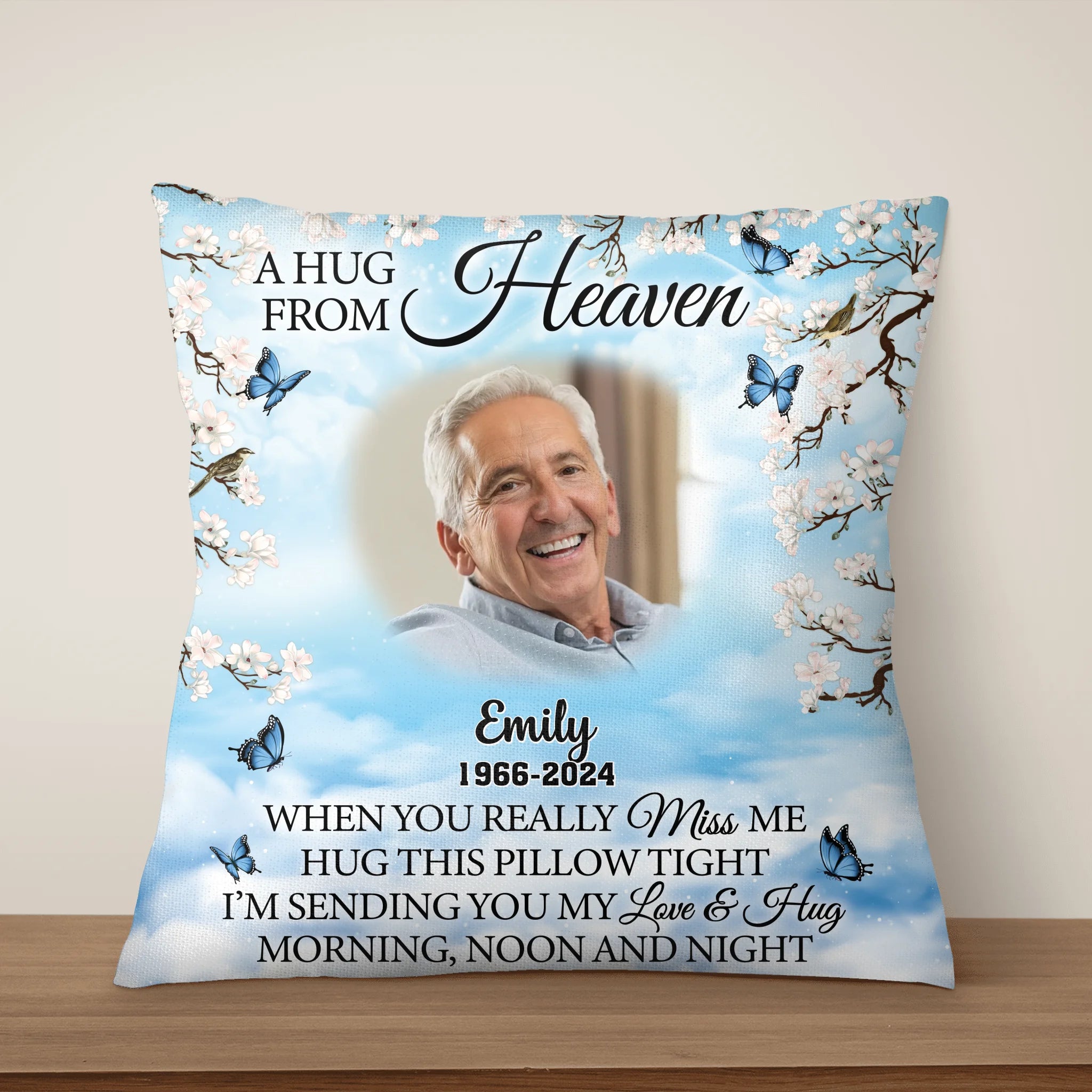 A Hug From Heaven - Personalized Pillow, Memorial Gift, Sympathy Custom Gift