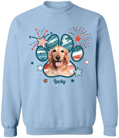 Cute Dog 4th Of July - Personalized T-Shirt, Independence Day Gift, Custom Photo Dog Flag Shirt