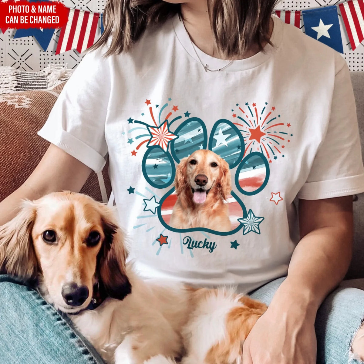Cute Dog 4th Of July mk ads