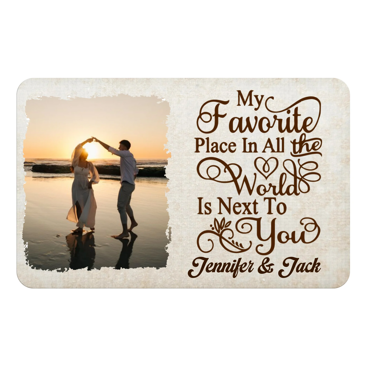 My Favorite Place Is Next To You - Personalized Wallet Card, Gift For Couple, Husband, Wife