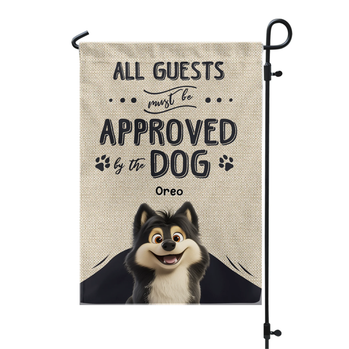 All Guests Approved By The Dogs - Personalized Garden Flag, Funny Gift for Pet Owner