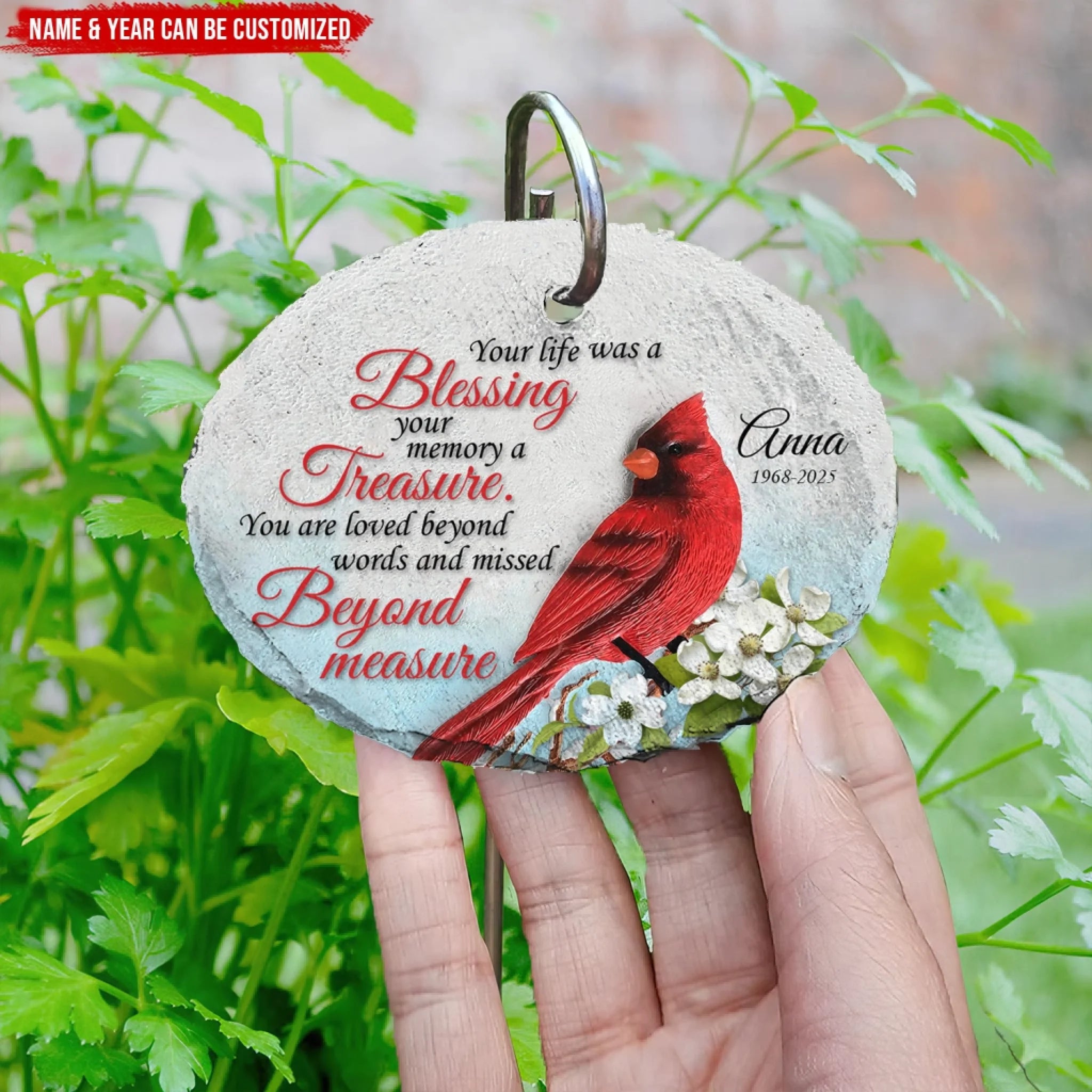 You Are Loved Beyond Words And Missed Beyond Measure - Personalized Garden Slate, Memorial Gift