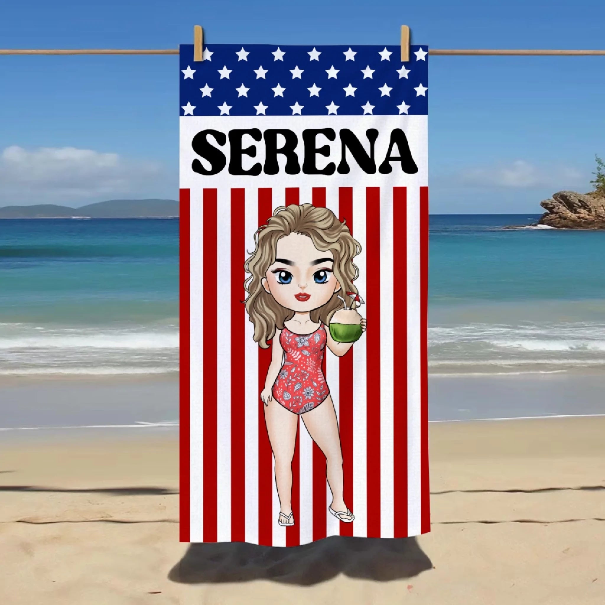 4th of July Beach Girl mk 1