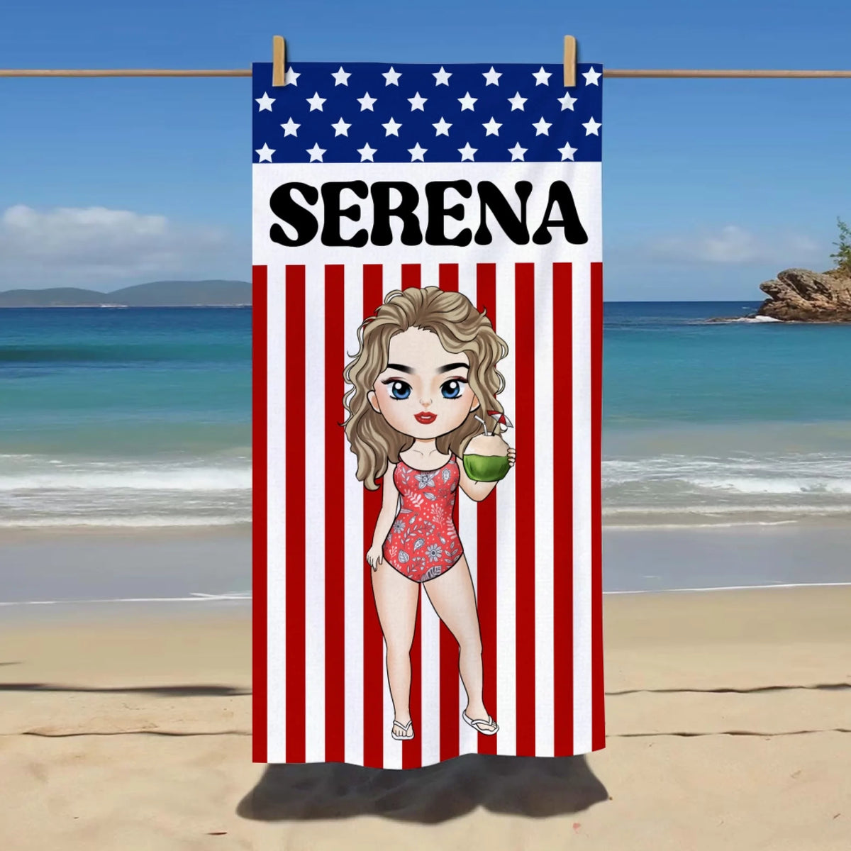 4th of July Beach Girl mk 1