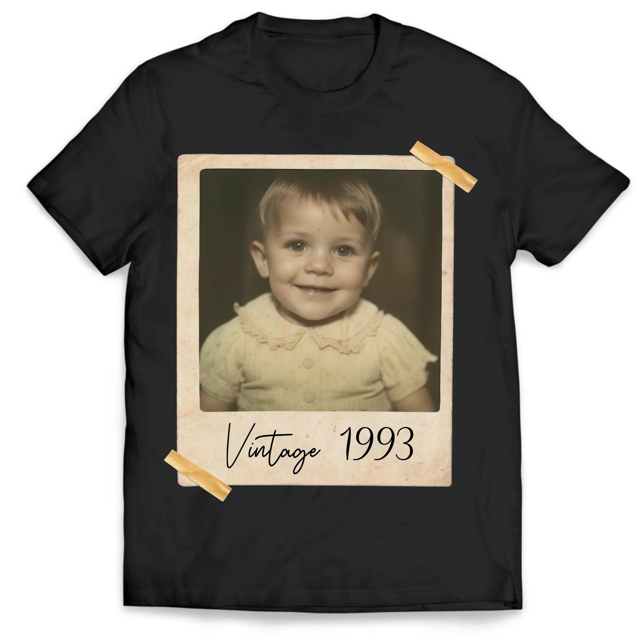 Custom Vintage Photo And Year - Personalized T-Shirt, Gift For Family