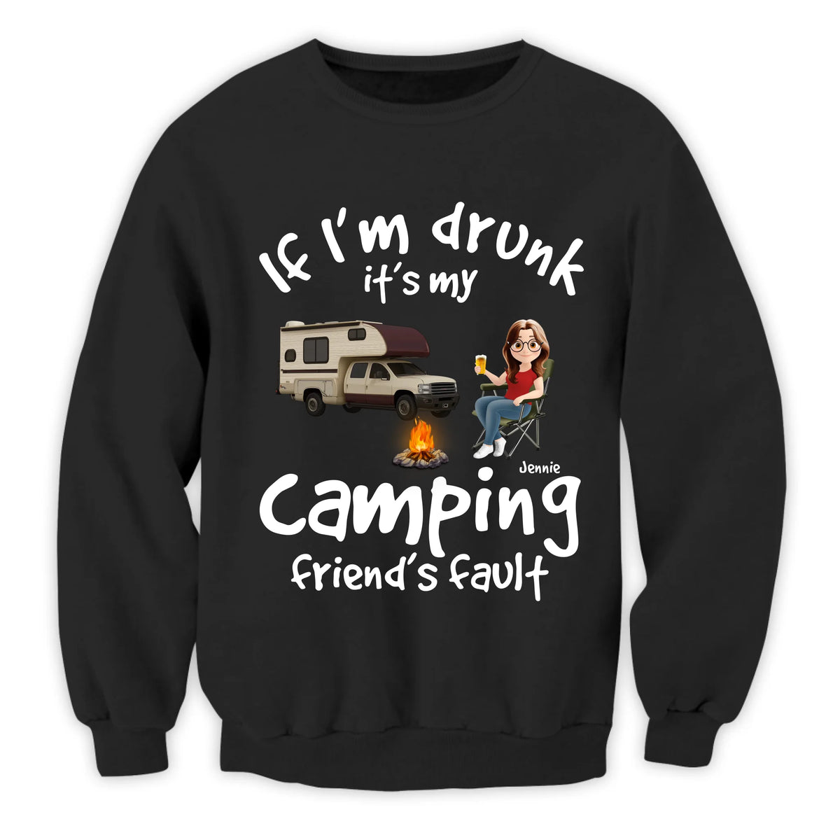 It’s My Camping Friend’s Fault - Personalized T-Shirt, Camping Gift For Camping Lovers