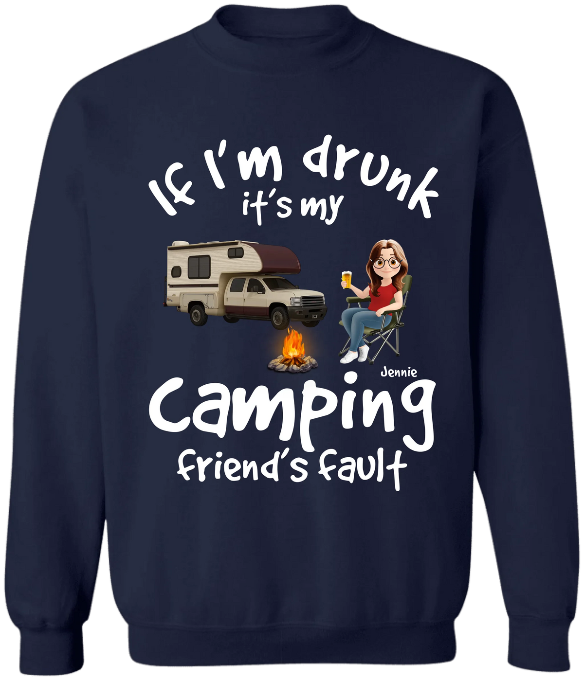 It’s My Camping Friend’s Fault - Personalized T-Shirt, Camping Gift For Camping Lovers