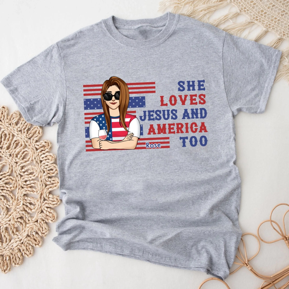 4th Of July She Loves Jesus And America Too mk 4