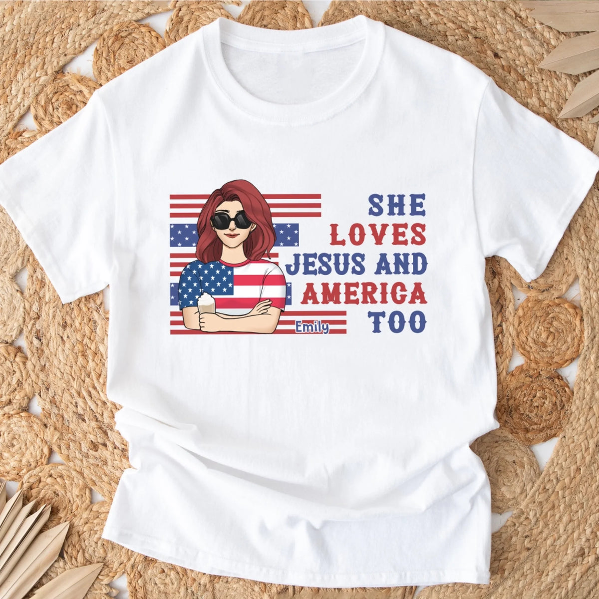 4th Of July She Loves Jesus And America Too mk 3