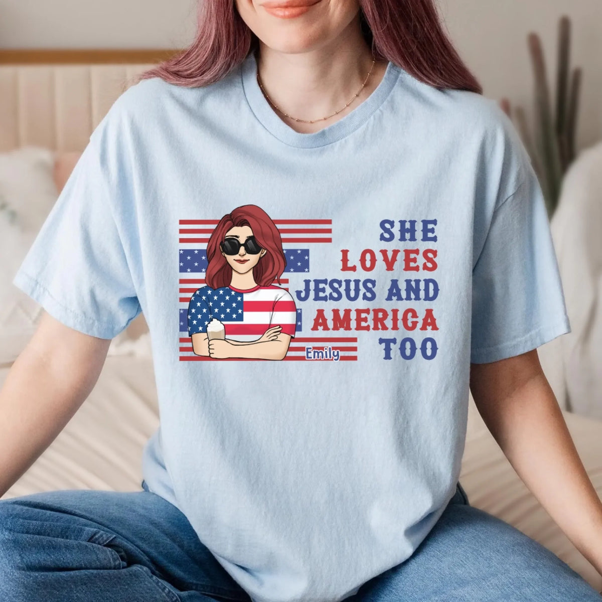 4th Of July She Loves Jesus And America Too mk 2