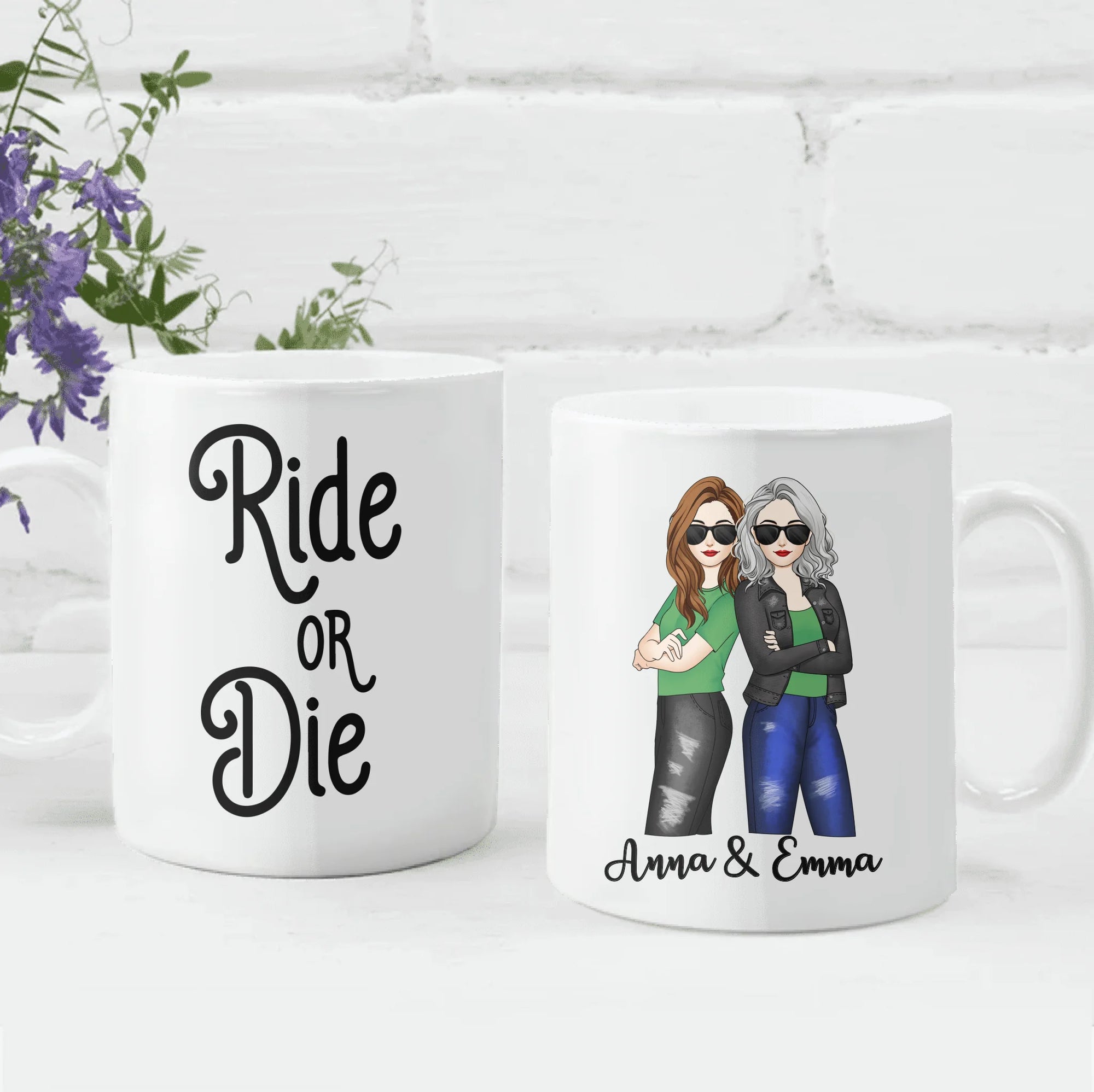 Ride Or Die  - Personalized Mug, Gifts For Best Friend, Gift Idea Custom Coffee Mug
