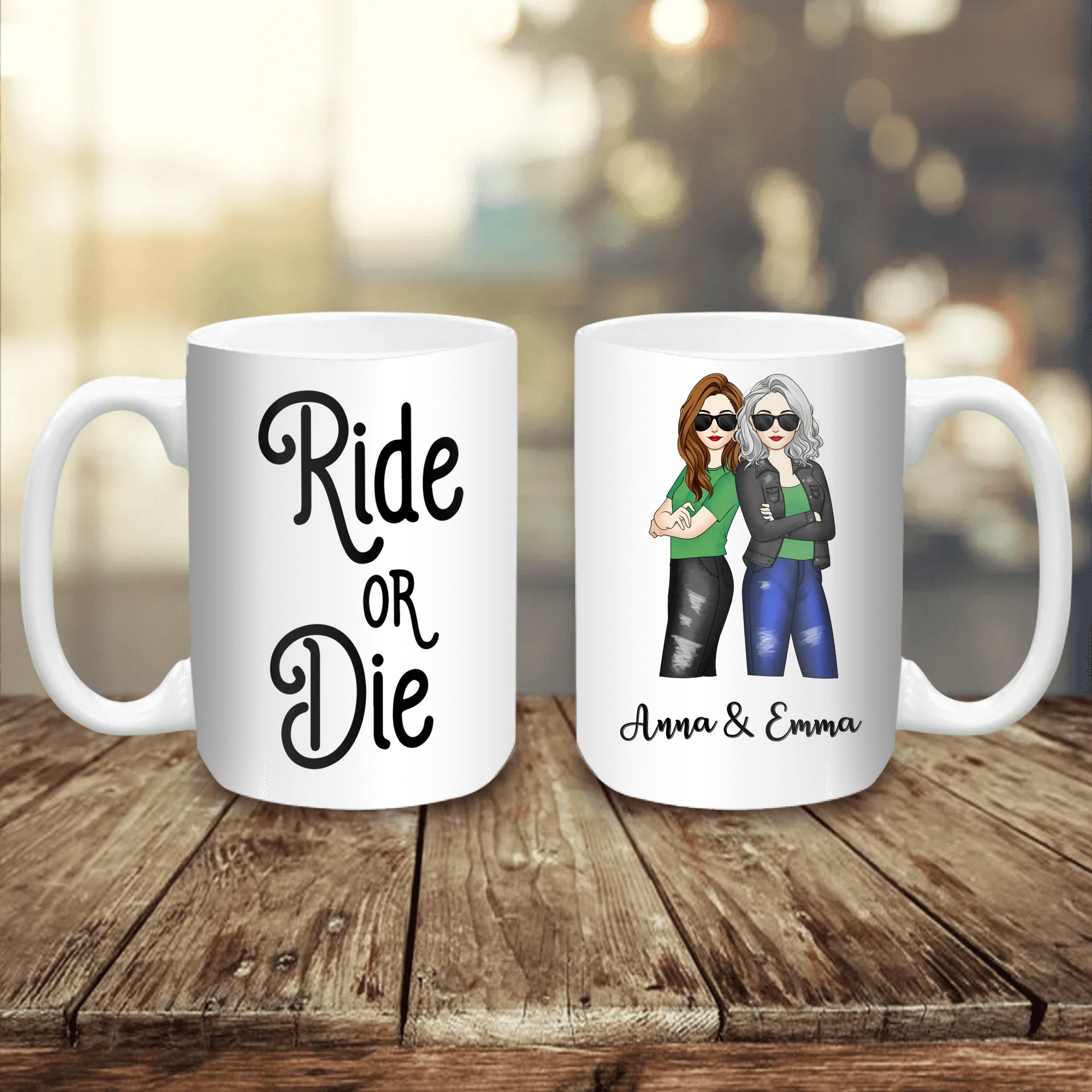 Ride Or Die  - Personalized Mug, Gifts For Best Friend, Gift Idea Custom Coffee Mug