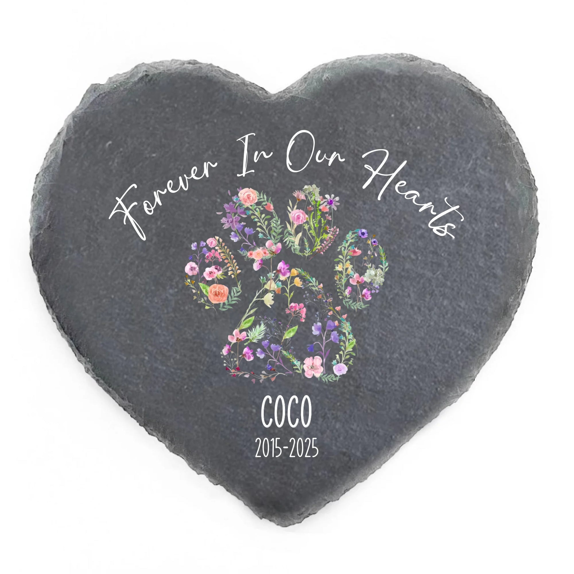 Forever In Our Hearts - Personalized Memorial Stone, Gift For Loss Of Pet