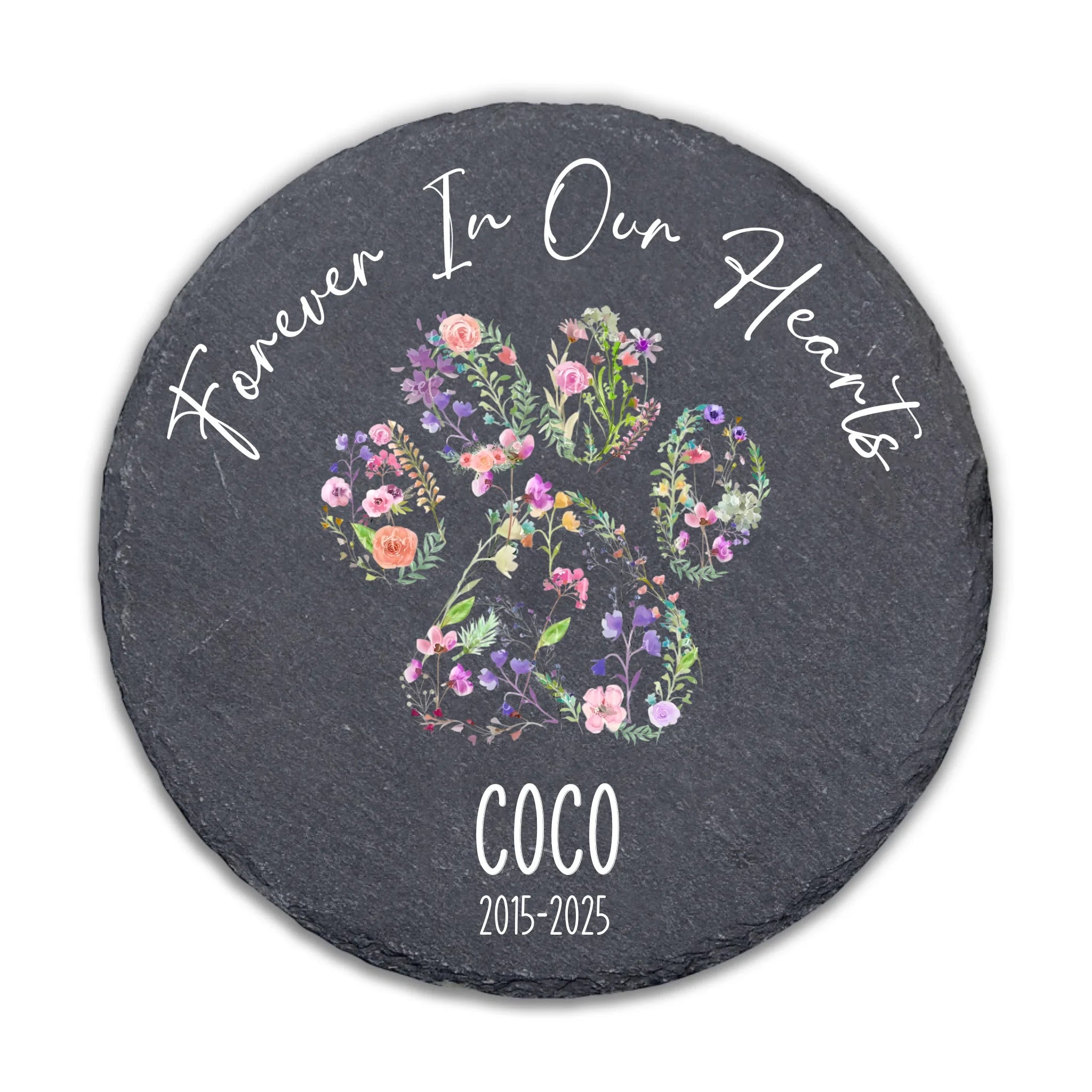 Forever In Our Hearts - Personalized Memorial Stone, Gift For Loss Of Pet