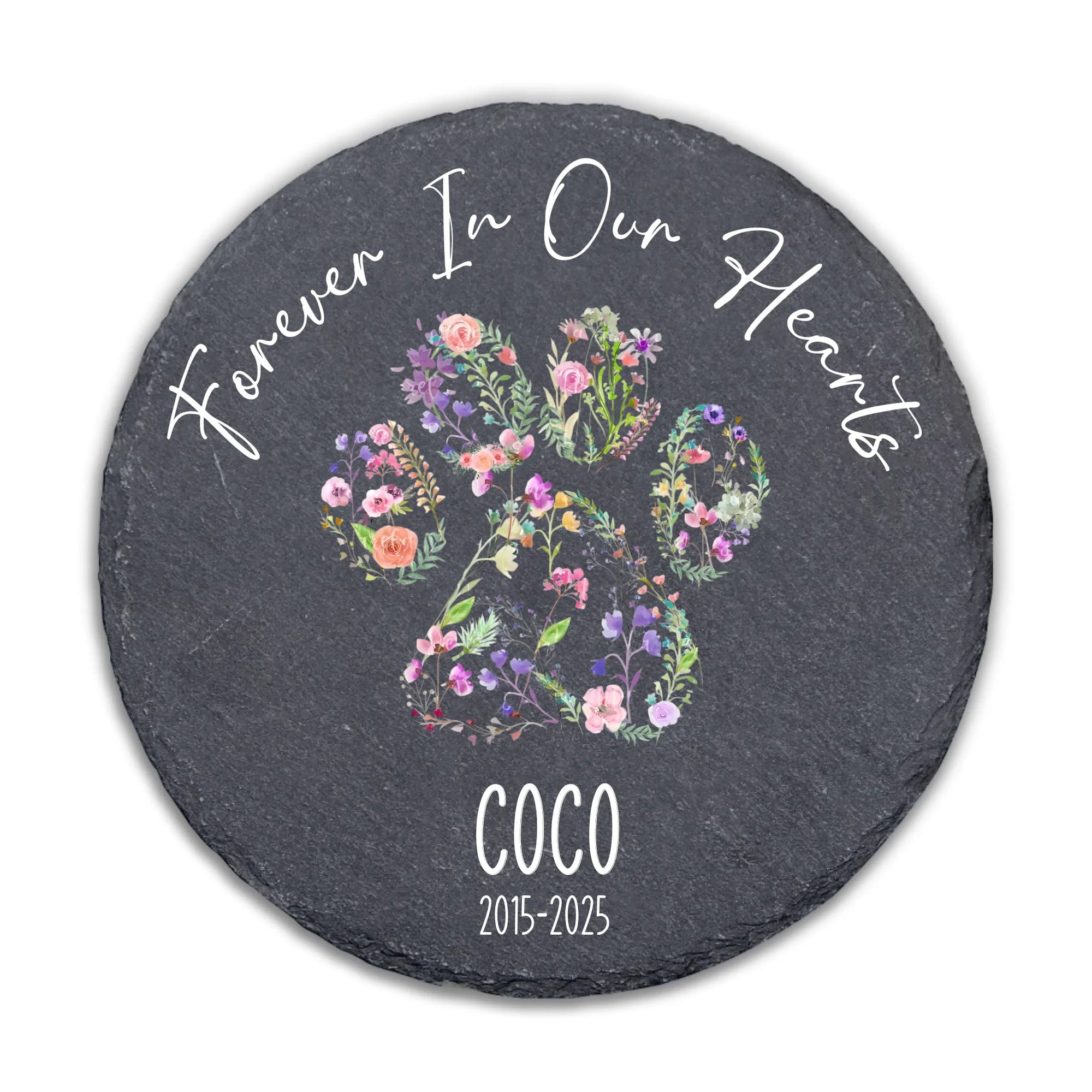 Forever In Our Hearts - Personalized Memorial Stone, Gift For Loss Of Pet