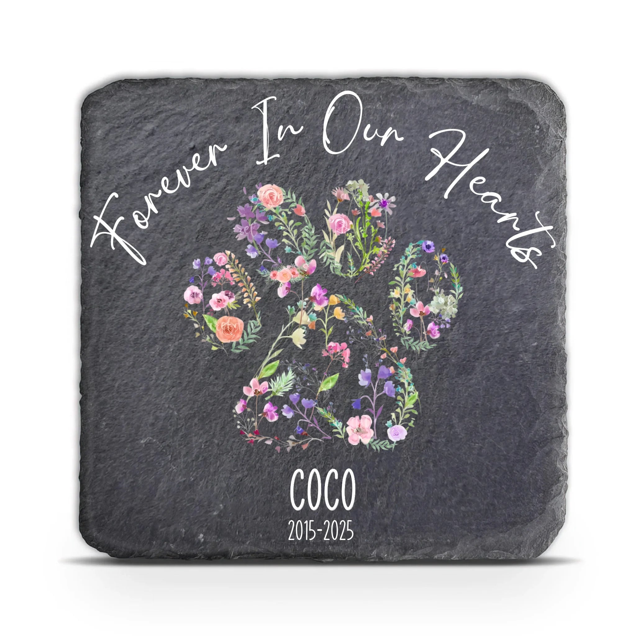 Forever In Our Hearts - Personalized Memorial Stone, Gift For Loss Of Pet