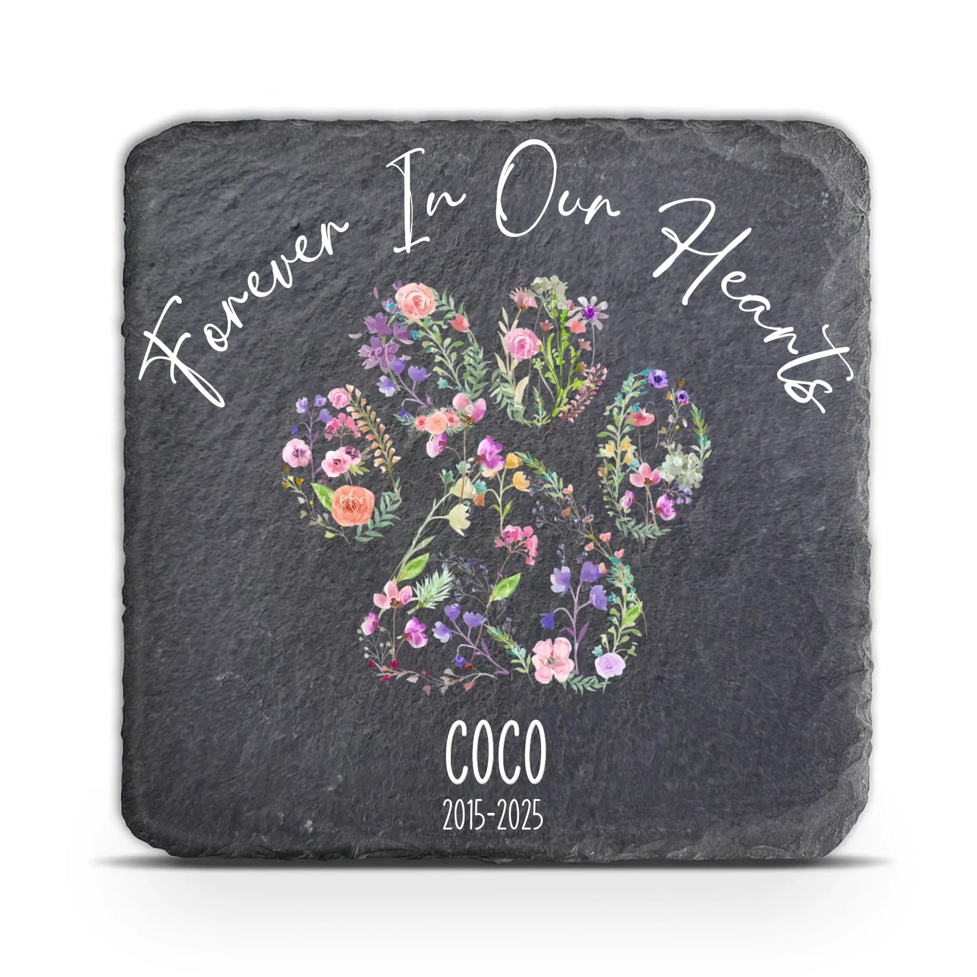 Forever In Our Hearts - Personalized Memorial Stone, Gift For Loss Of Pet