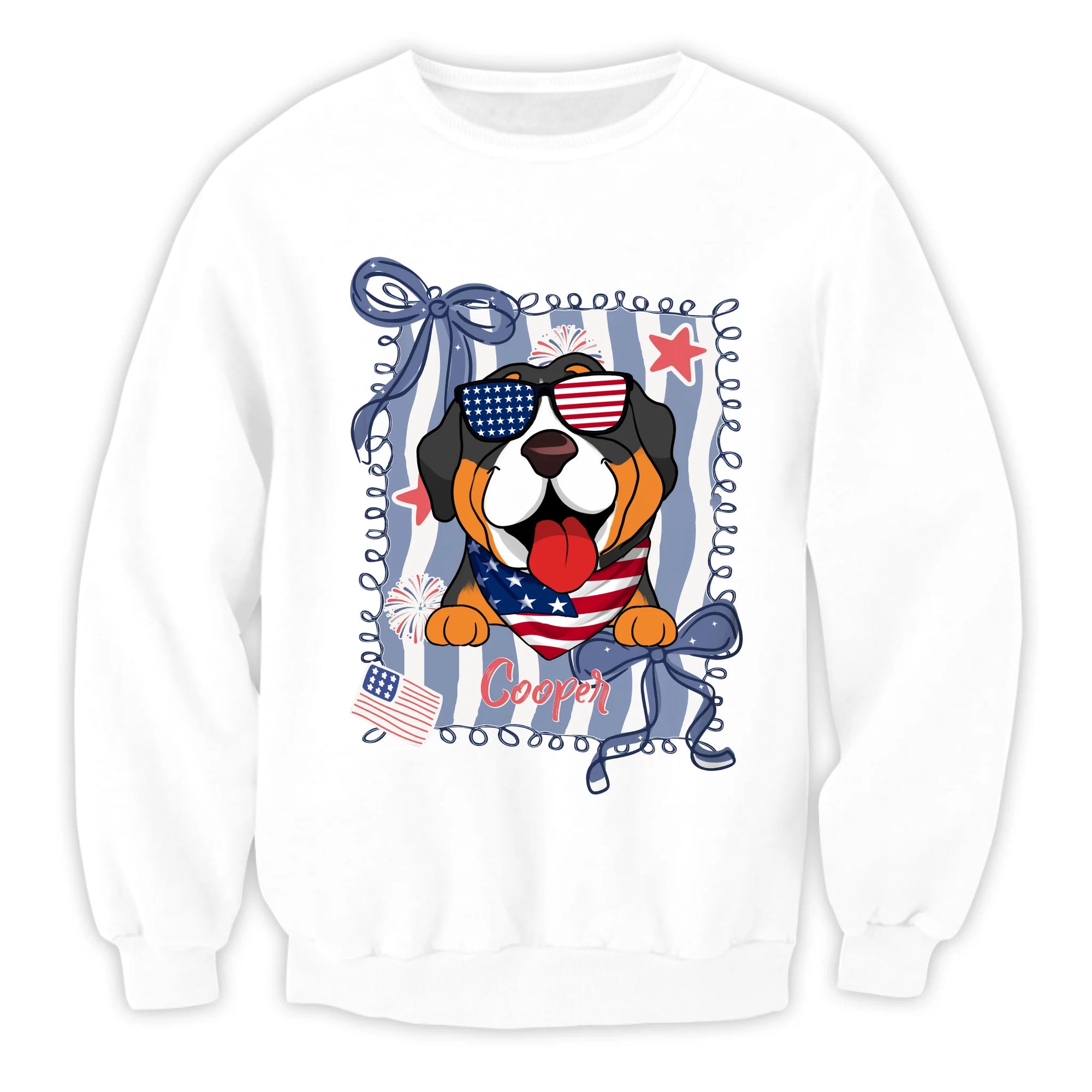 4th of July Custom Dog - Personalized T-shirt, Custom Gift for Dog Lover, Independence Day Gift