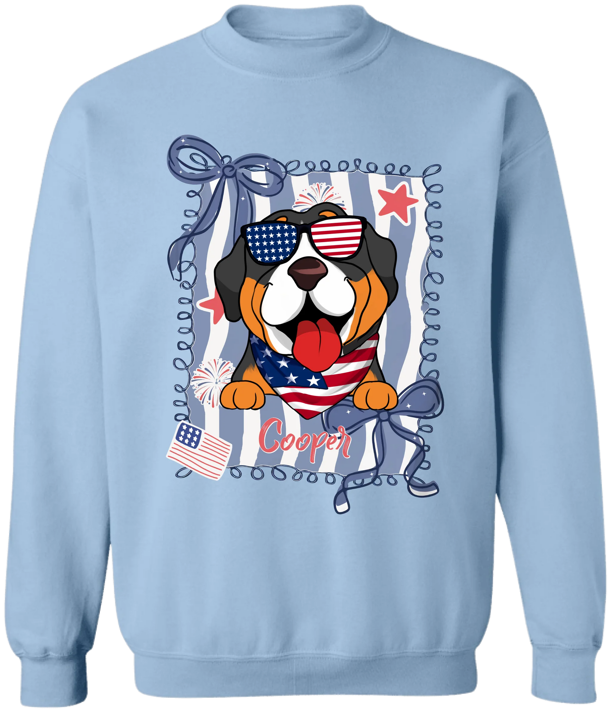 4th of July Custom Dog - Personalized T-shirt, Custom Gift for Dog Lover, Independence Day Gift