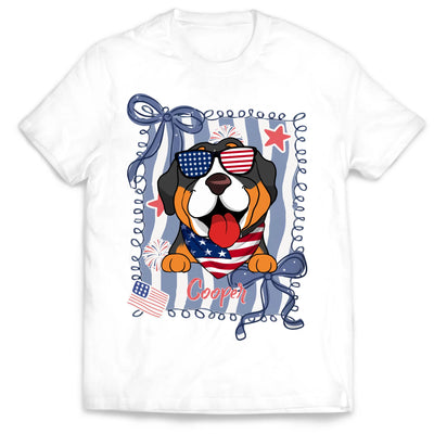 4th of July Custom Dog - Personalized T-shirt, Custom Gift for Dog Lover, Independence Day Gift