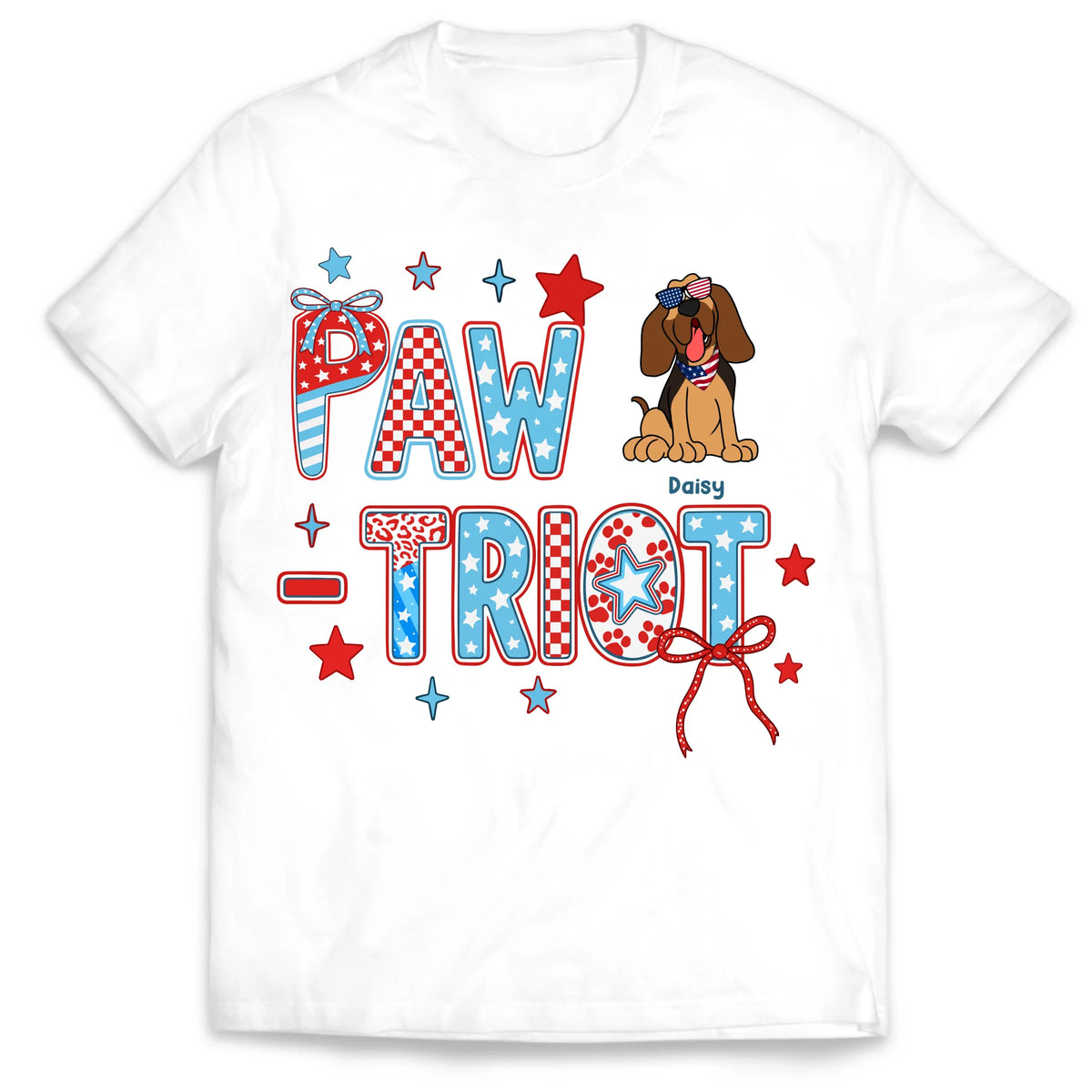 4th of July Pawtriot - Personalized Tshirt, Independence Day Tshirt, Gift For Pet Lover