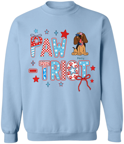 4th of July Pawtriot - Personalized Tshirt, Independence Day Tshirt, Gift For Pet Lover