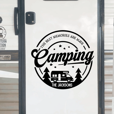 The Best Memories Are Made Camping - Personalized Decal, Gift For Camping Lovers