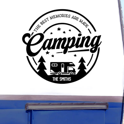 The Best Memories Are Made Camping - Personalized Decal, Gift For Camping Lovers