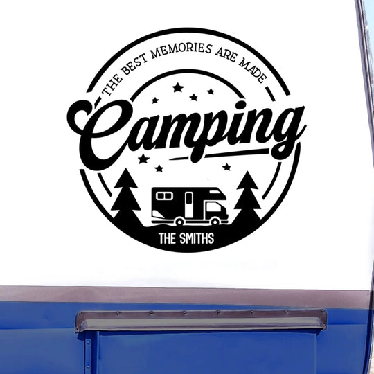 The Best Memories Are Made Camping - Personalized Decal, Gift For Camping Lovers