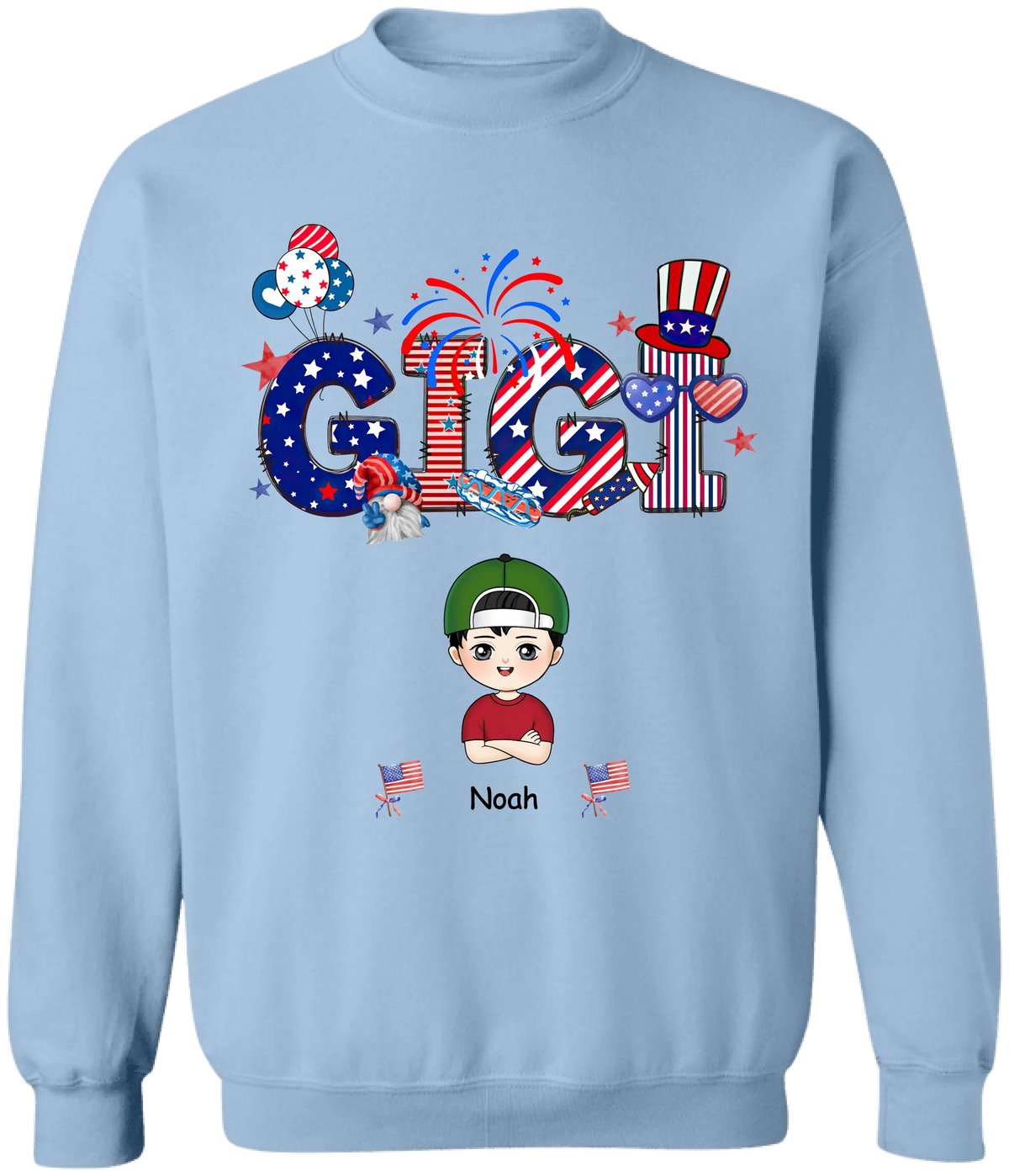 Patriotic 4th Of July - Personalized T-Shirt, Gift For Mom/ Grandma, 4th Of July