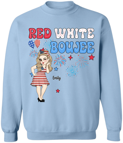 Red White and Boujee - Personalized Tshirt, Happy 4th of July Shirt, Independence Day Gift