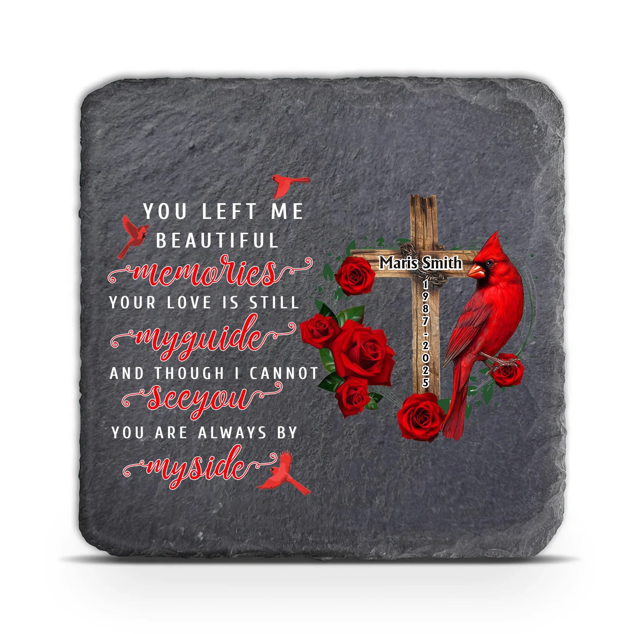 Although I Cannot See You You Are Always By Myside - Personalized Memorial Stone, Sympathy Gift