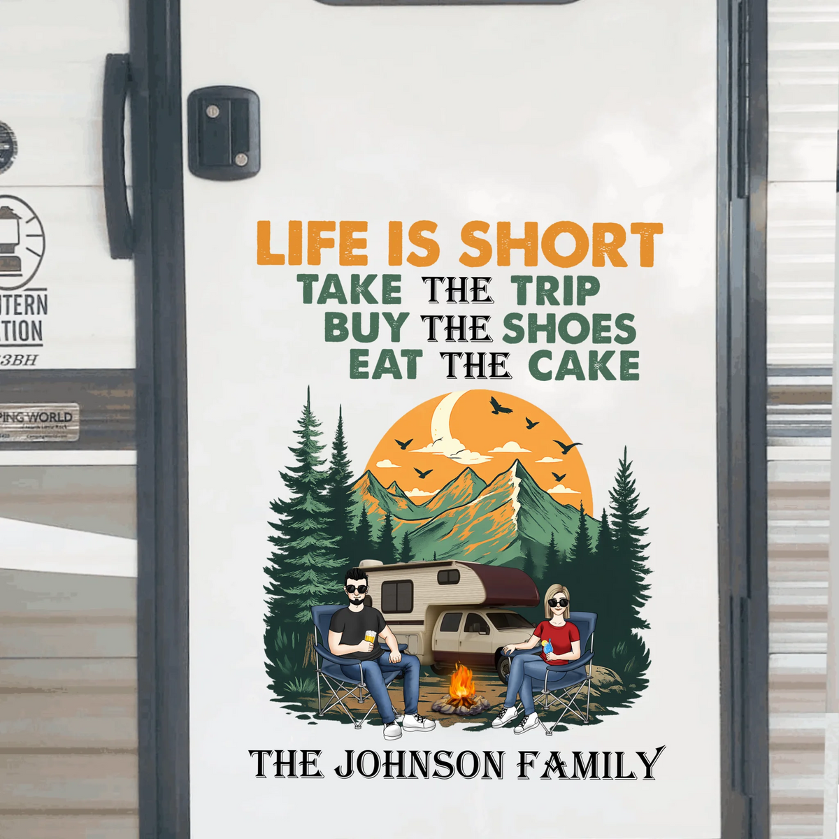 Life Is Short Take A Trip - Personalized Decal, Gift For Campers, Rvs Decoration