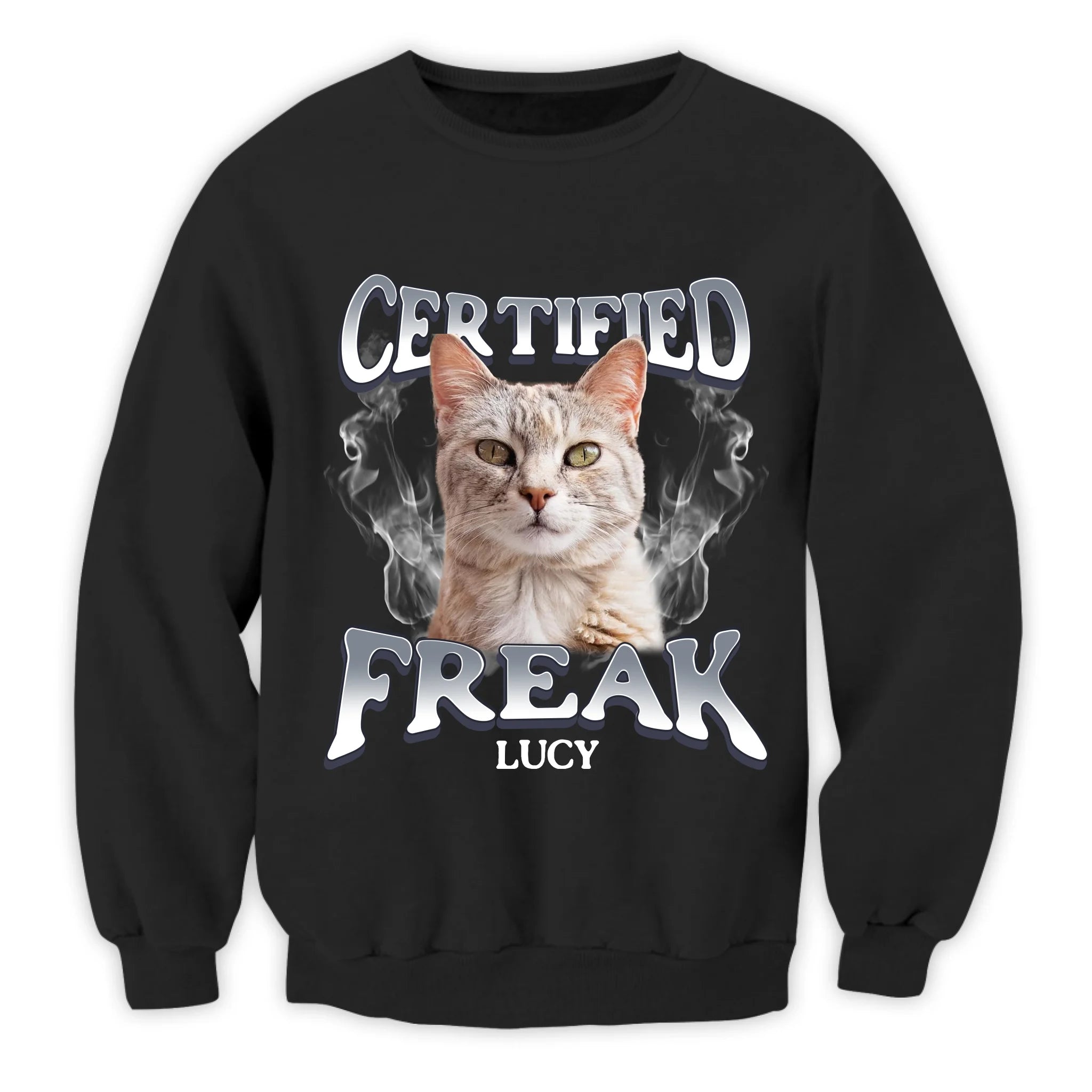 Certified Freak - Personalized T-Shirt, Gift For Cat Lover, Funny Gift