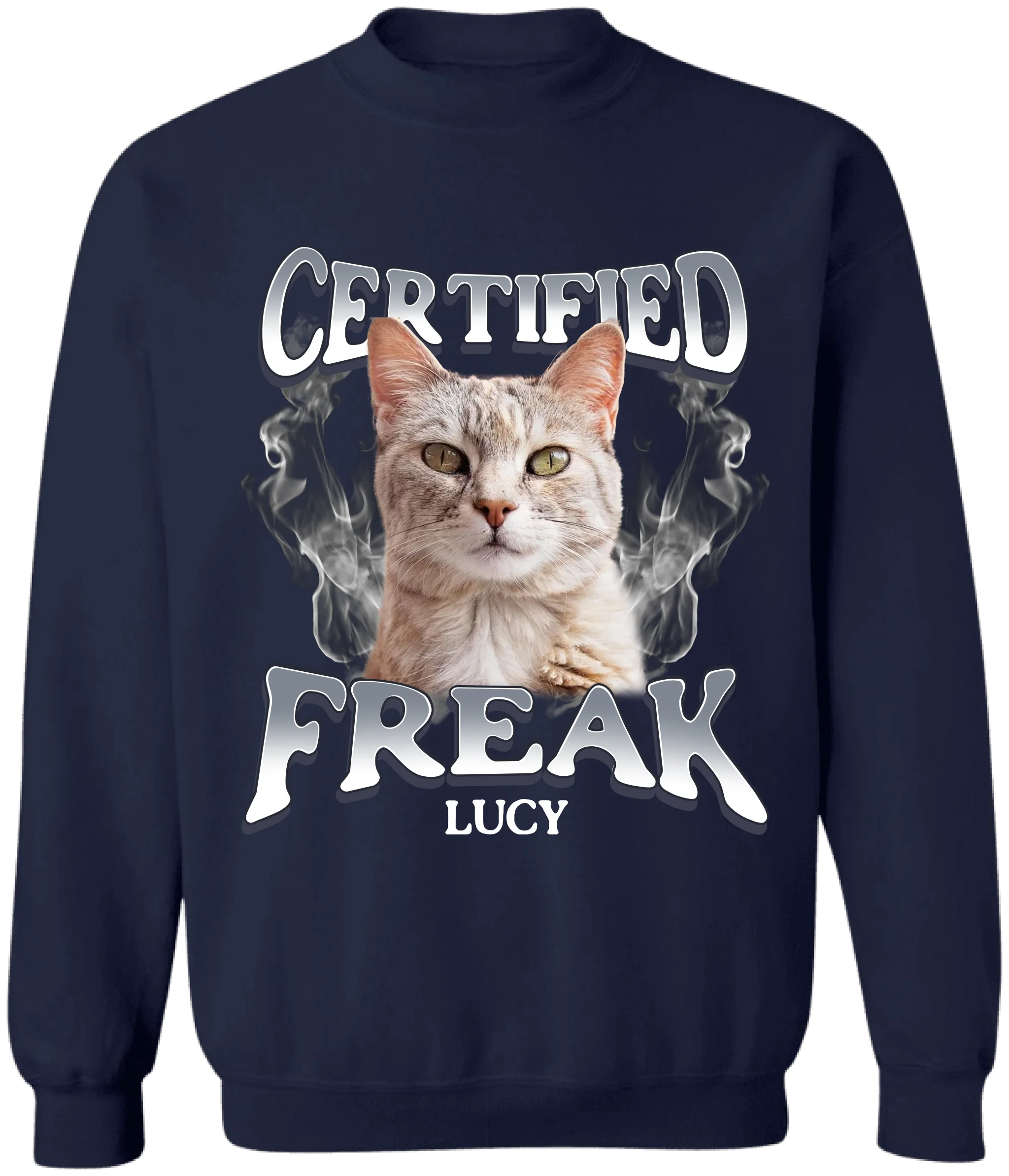 Certified Freak - Personalized T-Shirt, Gift For Cat Lover, Funny Gift