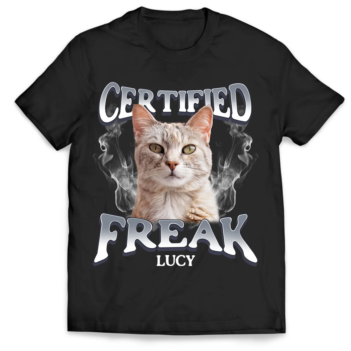 Certified Freak - Personalized T-Shirt, Gift For Cat Lover, Funny Gift