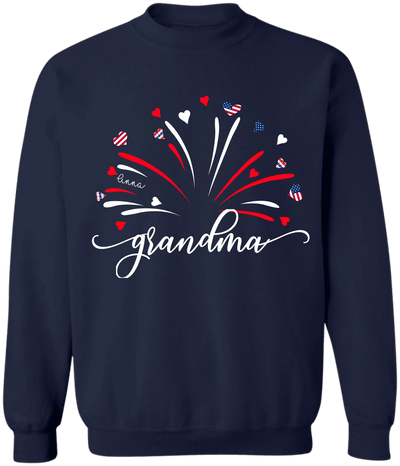 4th Of July Grandma - Personalized T-Shirt, 4th Of July Shirt, Gift For Family