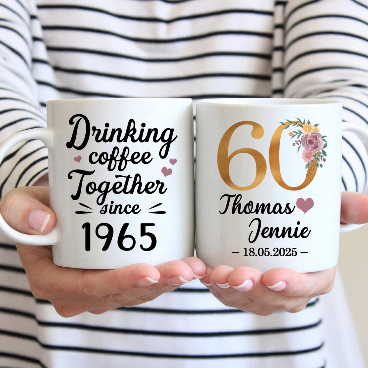 Drinking Coffee Together Since Anniversary Mug mk 2