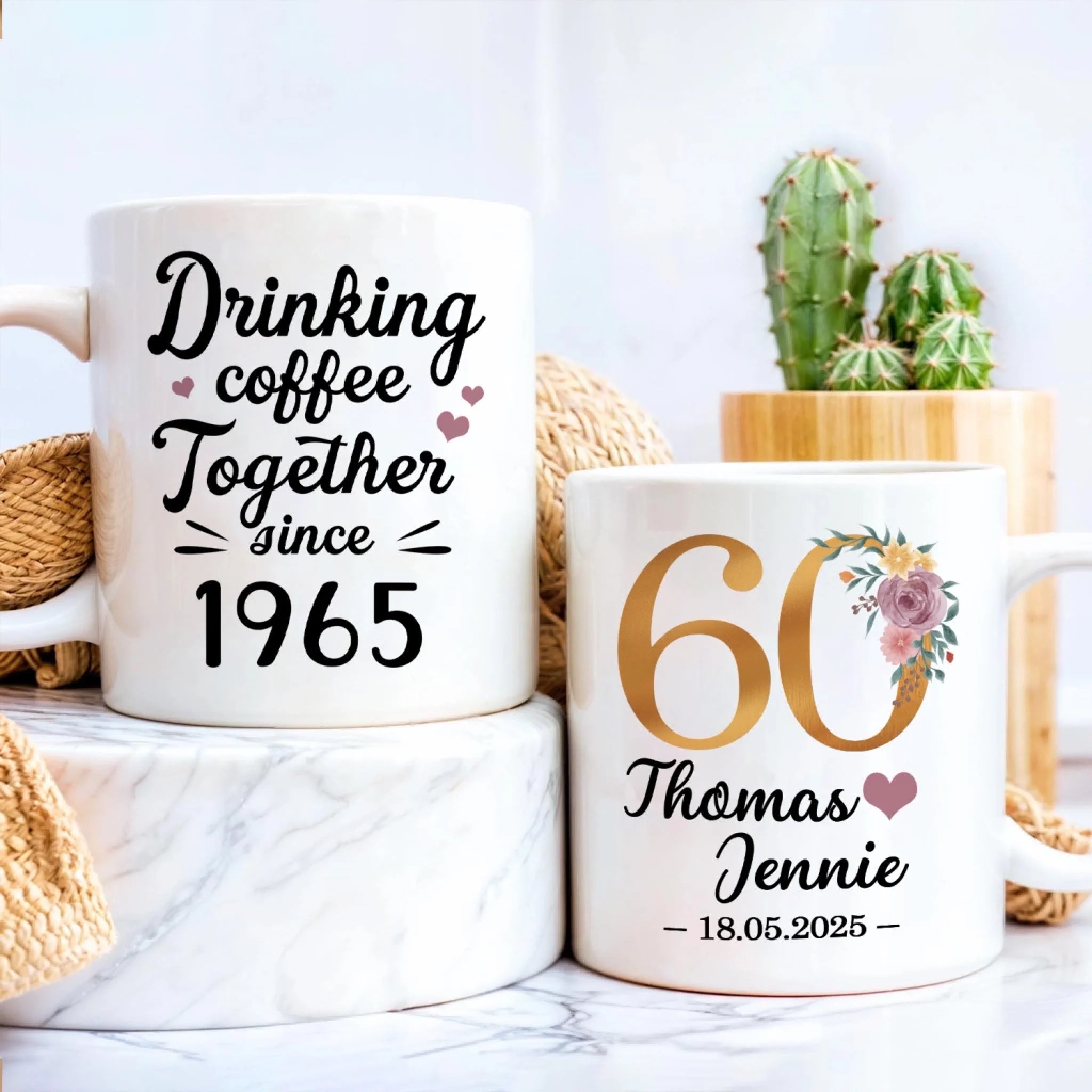 Drinking Coffee Together Since Anniversary Mug mk 3