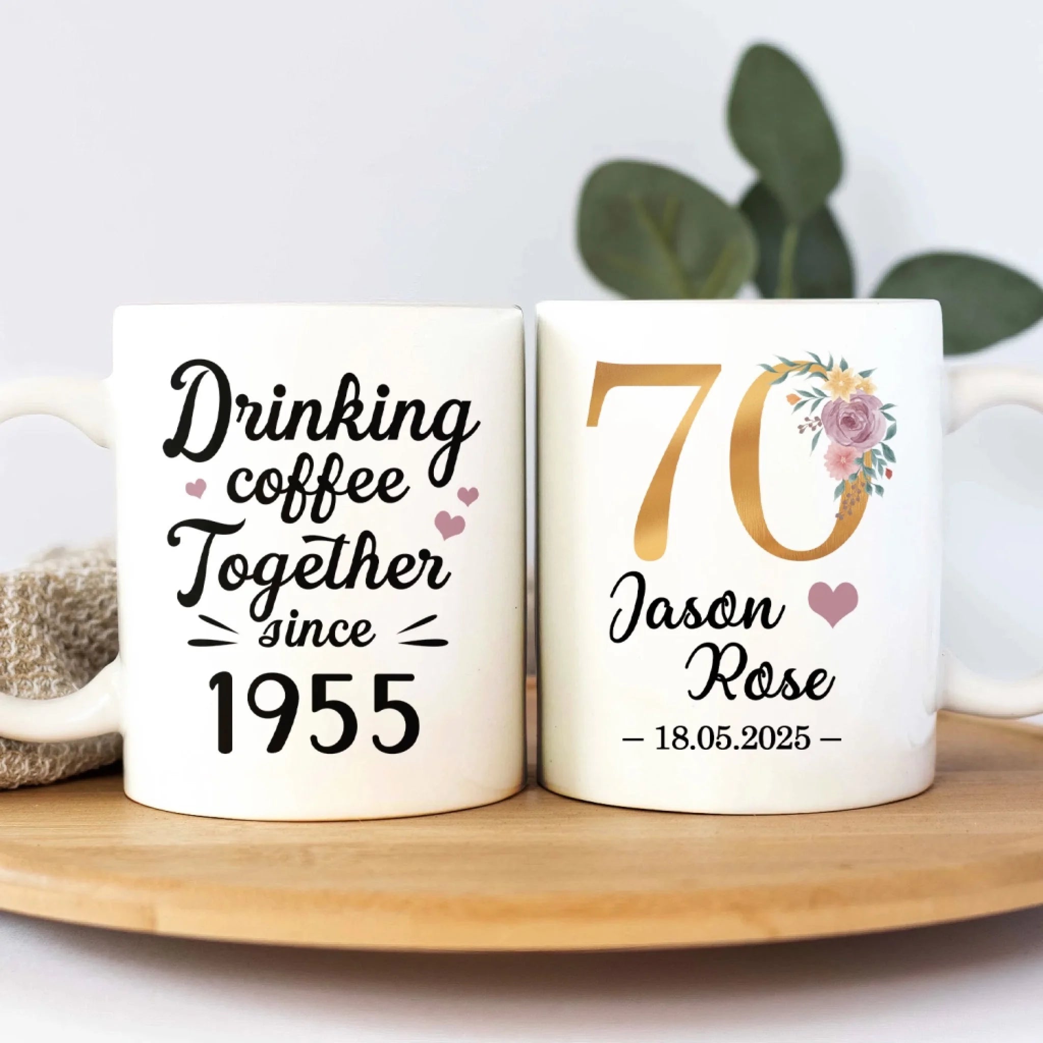 Drinking Coffee Together Since Anniversary Mug mk 4
