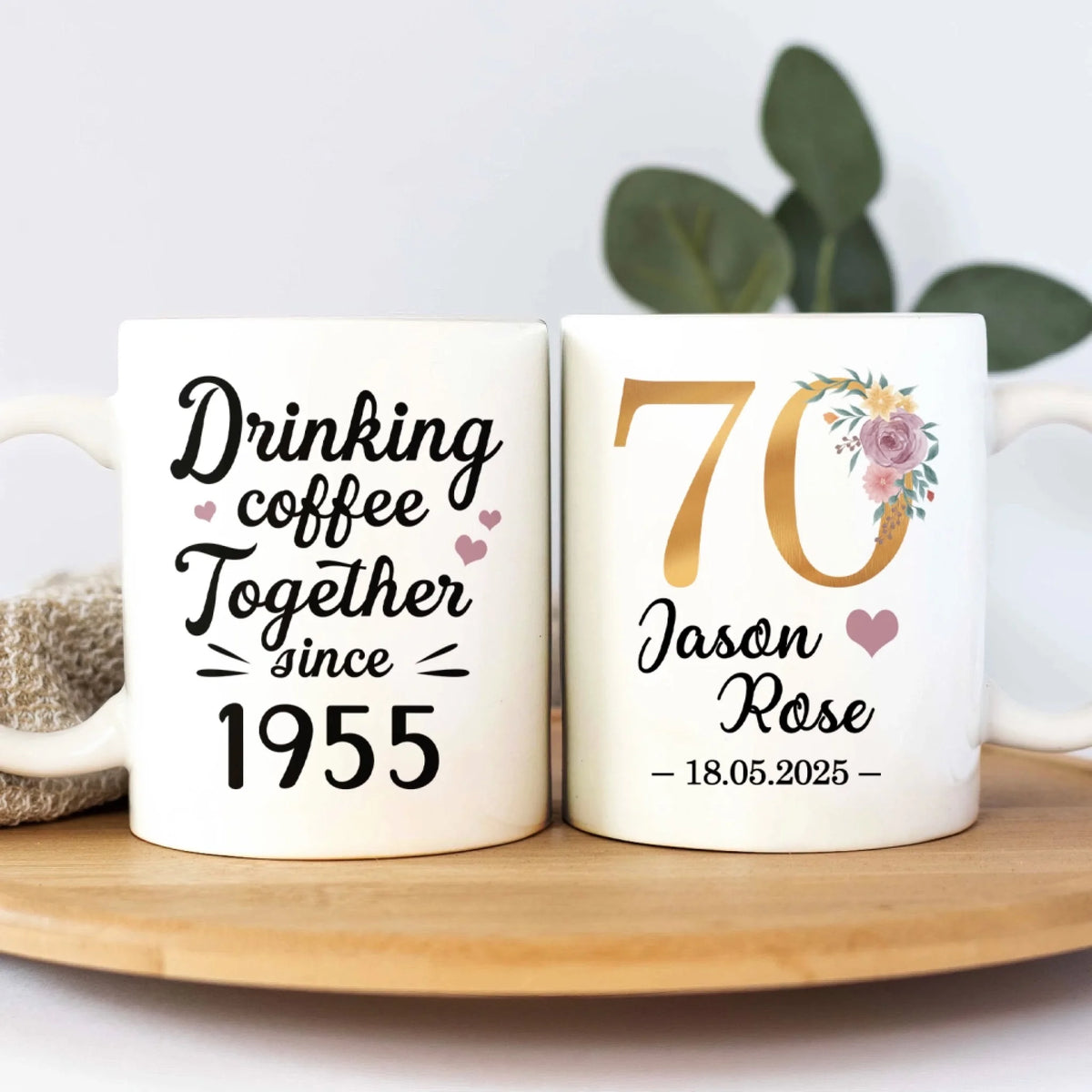 Drinking Coffee Together Since Anniversary Mug mk 4