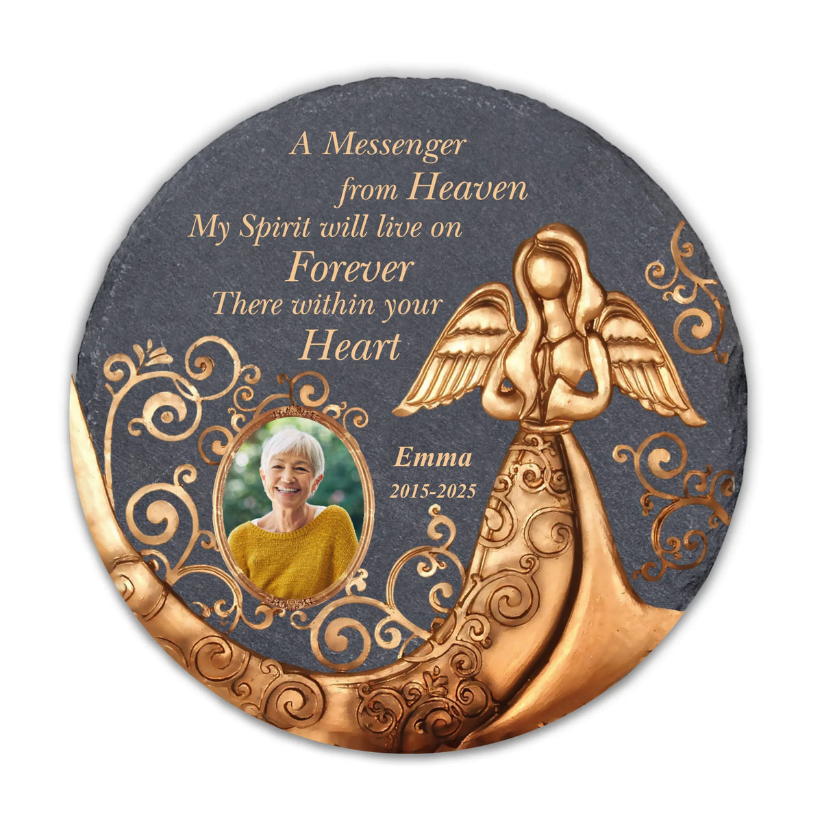 My Spirit Will Live On Forever There Within Your Heart - Personalized Memorial Stone, Memorial Gift, Remembrance Gift