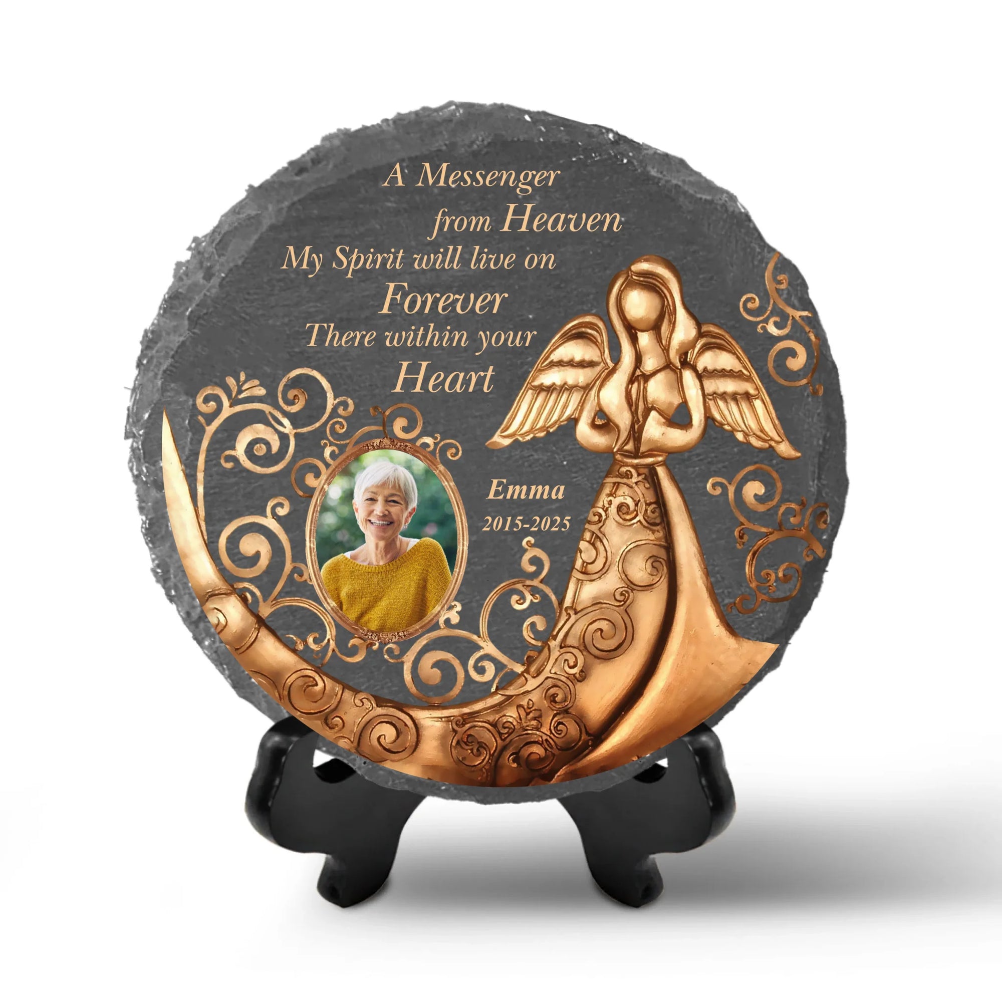 My Spirit Will Live On Forever There Within Your Heart - Personalized Memorial Stone, Memorial Gift, Remembrance Gift