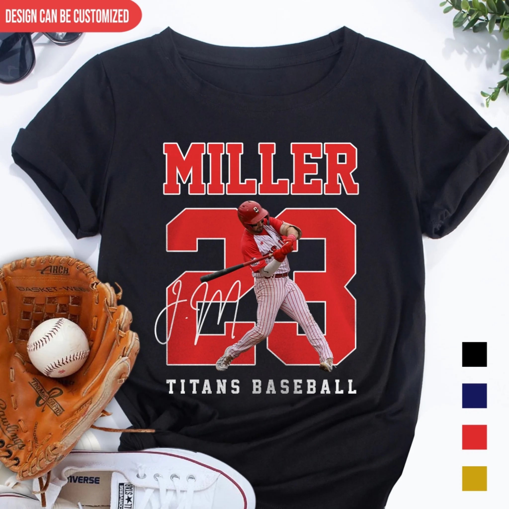 Custom Name and Number Baseball Player - Personalized Tshirt, Shirt For Baseball Fan, Gift For Baseball Player